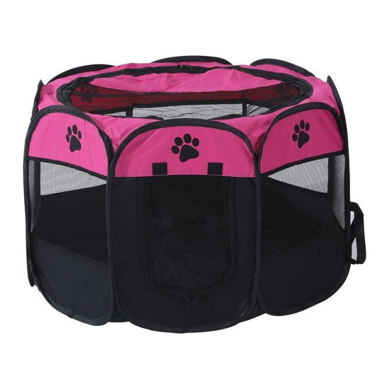 Portable Pet Playpen with Oxford Cloth, Foldable Octagon Dog & Cat Tent, Indoor & Outdoor Use  size 74*74*43cm