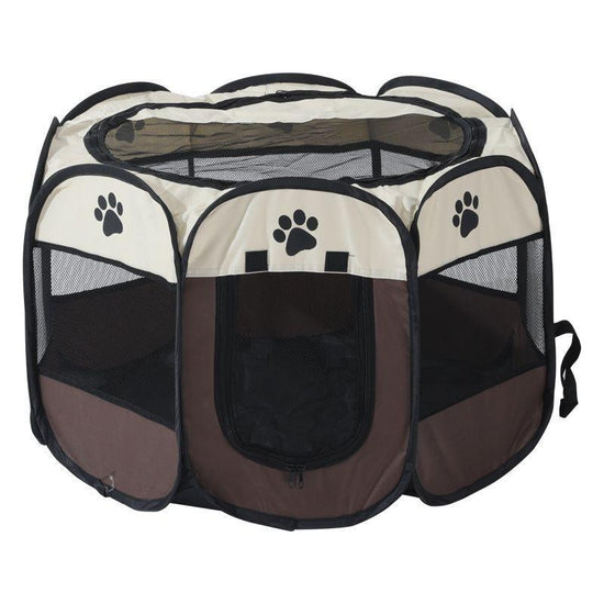 Portable Pet Playpen with Oxford Cloth, Foldable Octagon Dog & Cat Tent, Indoor & Outdoor Use  size 114*114*58cm