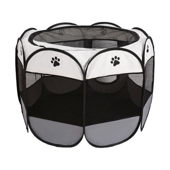 Portable Pet Playpen with Oxford Cloth, Foldable Octagon Dog & Cat Tent, Indoor & Outdoor Use  size 114*114*58cm