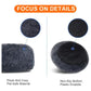 Calming Donut Pet Bed -Soft Faux Fur, Anti-Anxiety Fluffy Round Bed for Cats and Small Dogs (cyan blue)40cm