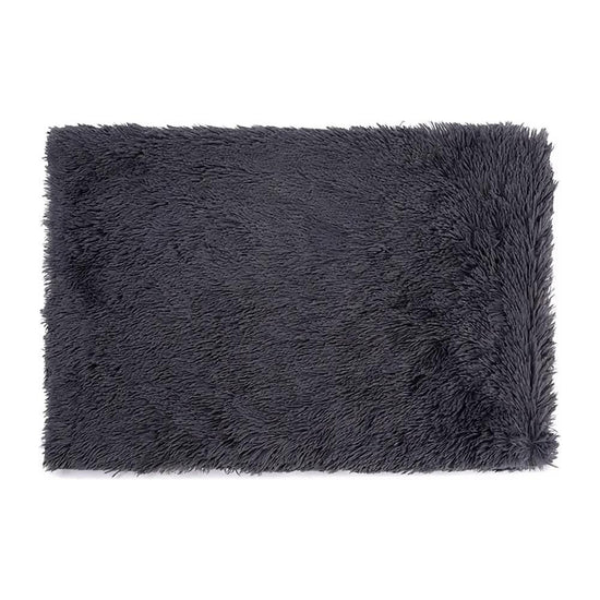 Fluffy Pet Blankets-Soft Faux Fur, Anti-Anxiety Cozy Throws for Cats and Dogs, M 80*55cm Dark Grey