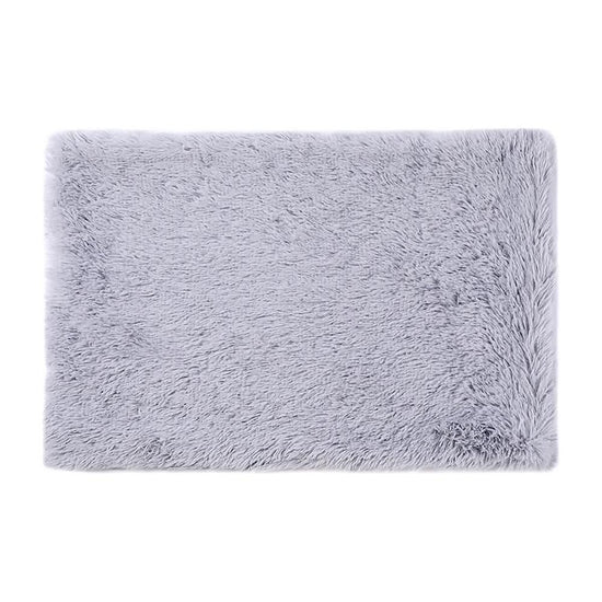 Fluffy Pet Blankets-Soft Faux Fur, Anti-Anxiety Cozy Throws for Cats and Dogs, M 80*55cm Light Grey