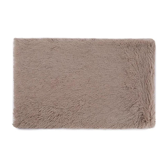 Fluffy Pet Blankets-Soft Faux Fur, Anti-Anxiety Cozy Throws for Cats and Dogs, M 80*55cm beige brown