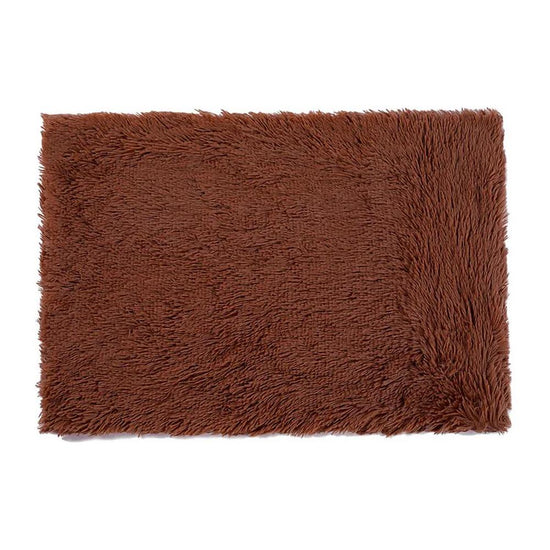 Fluffy Pet Blankets-Soft Faux Fur, Anti-Anxiety Cozy Throws for Cats and Dogs, M 80*55cm Coffee