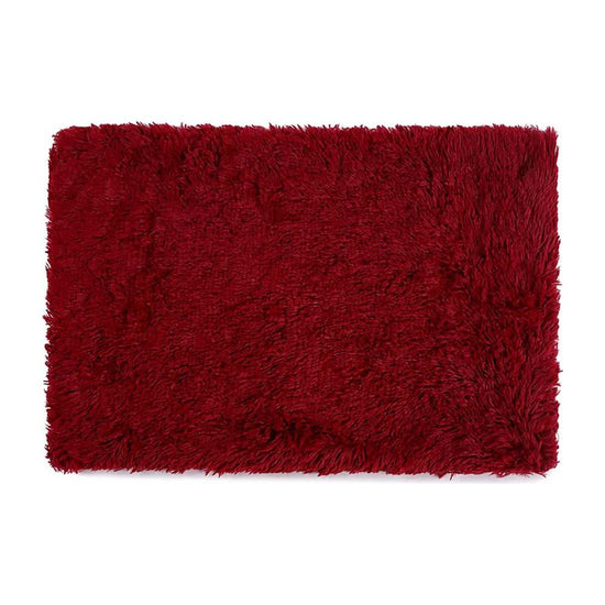 Fluffy Pet Blankets-Soft Faux Fur, Anti-Anxiety Cozy Throws for Cats and Dogs, M 80*55cm wine red