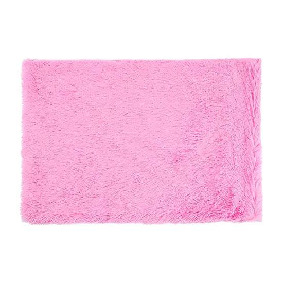 Fluffy Pet Blankets-Soft Faux Fur, Anti-Anxiety Cozy Throws for Cats and Dogs, M 80*55cm bright pink