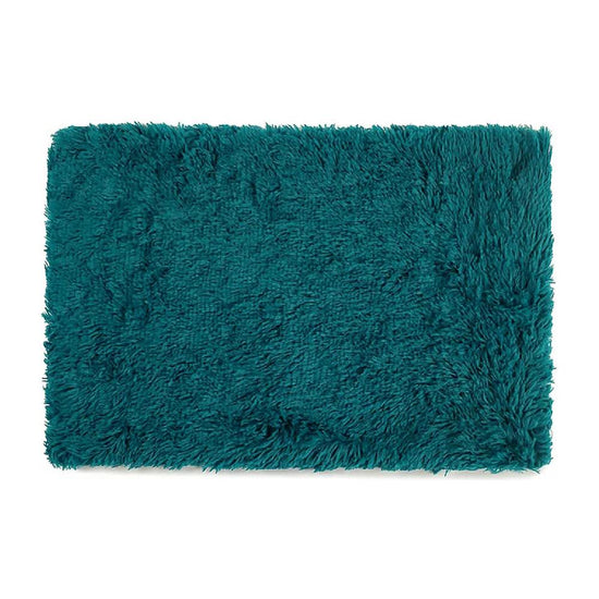 Fluffy Pet Blankets-Soft Faux Fur, Anti-Anxiety Cozy Throws for Cats and Dogs, M 80*55cm cyan blue