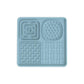 Multi-Functional Slow Feeder Mat for Dogs- Anti-Slip Lick Pad with Multiple Textures Square 2PCS (Blue & Pink)