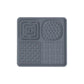 Multi-Functional Slow Feeder Mat for Dogs- Anti-Slip Lick Pad with Multiple Textures Square 2PCS (Blue & Grey)