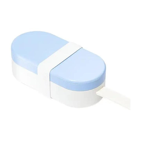 Portable Pet Food Storage Box - 90g Capacity, Travel-Friendly Design for On-the-Go Feeding 2 PCS (Yellow+Blue)