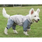 Waterproof Dog Raincoat with Hidden Leash Hole - Windproof and Comfortable for Outdoor Walks, Size:S (Back Length 20cm/7.87in, Bra 31cm/12.20in) Grey