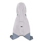 Waterproof Dog Raincoat with Hidden Leash Hole - Windproof and Comfortable for Outdoor Walks, Size:S (Back Length 20cm/7.87in, Bra 31cm/12.20in) Grey