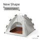 Outdoor Cat House,Pet Tent -Windproof and Dustproof Shelter for Small Pets, Grey, Size: M  40*40*37cm
