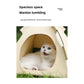 Outdoor Cat House,Pet Tent -Windproof and Dustproof Shelter for Small Pets, Grey, Size: M  40*40*37cm