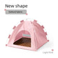Outdoor Cat House,Pet Tent -Windproof and Dustproof Shelter for Small Pets, Pink, Size: M  40*40*37cm