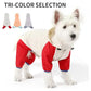 Waterproof Dog Raincoat with Hidden Leash Hole - Windproof and Comfortable for Outdoor Walks, Size:L (Back Length 30cm/11.81in, Bra 44cm/17.32in) White