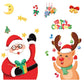 Christmas Window Stickers - Festive Santa Claus, Penguin, and Reindeer Decals for Holiday Home Decor - 2 Set of 16 Sheets (25*35cm)