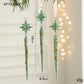 Green Glitter Icicle Christmas Ornaments with Star Tops - Set of 3 Hanging Decorations（5 set in total）