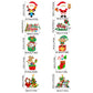 Set of 10 Christmas Hanging Door Decorations - Santa, Snowman, Stocking, and Gingerbread Ornaments  (3 set,  30 pieces)