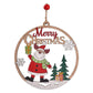 Set of 4 Wooden Christmas Hanging Ornaments – Santa, Snowman, and Reindeer Decorations （2 set, 8 pieces in total)）