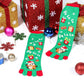 Penguin Christmas tabi socks with gift tower design, women&