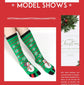 Penguin Christmas tabi socks with gift tower design, women&