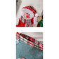 Set of 4 Christmas Stockings with Santa, Reindeer, Snowman, and Teddy Bear - Holiday Mantel Decor