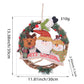 Rustic Christmas Wreath with Santa, Reindeer, and Snowman - Holiday Door Decoration