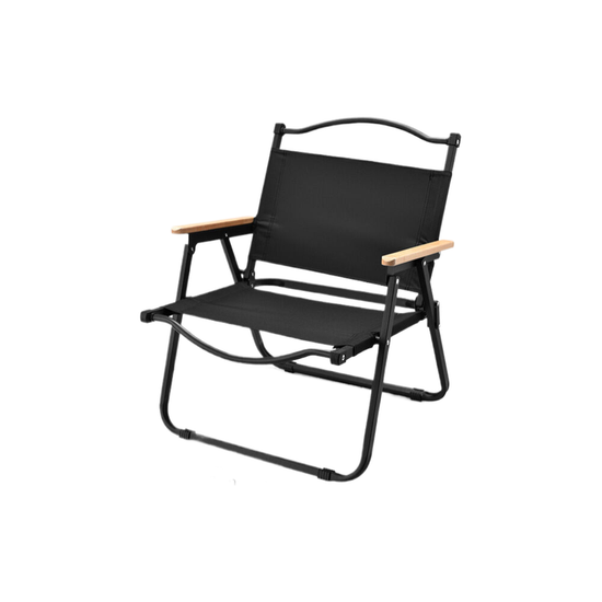 Portable camping Cryt chair-carbon steel black 78*52*50cm