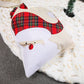 Large Santa Claus Gift Bag with Drawstring Closure - Plaid Christmas Sack for Holiday Presents (3 pieces)