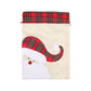 Large Santa Claus Gift Bag with Drawstring Closure - Plaid Christmas Sack for Holiday Presents (3 pieces)