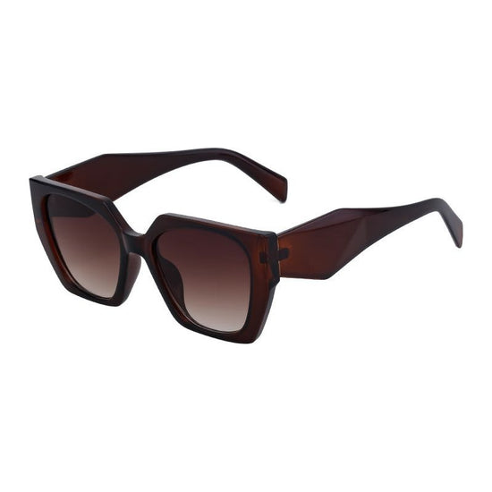 Bold Oversized Brown Frame Sunglasses | UV400 Designer Fashion Shades