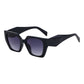 Bold Oversized Black Frame Grey Lens Sunglasses | UV400 Designer Fashion Shades