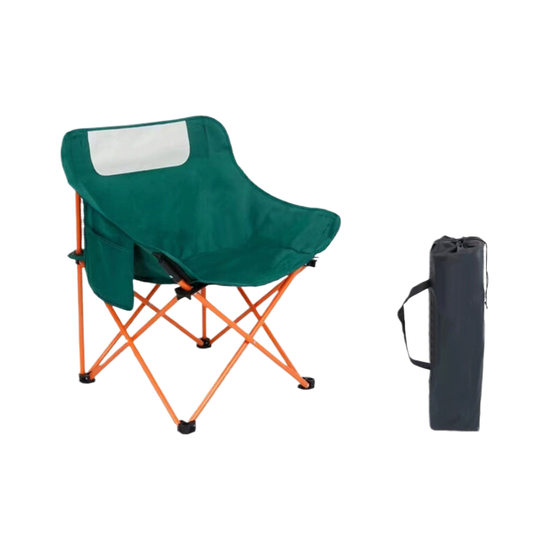 Outdoor folding chair camping moon chair green