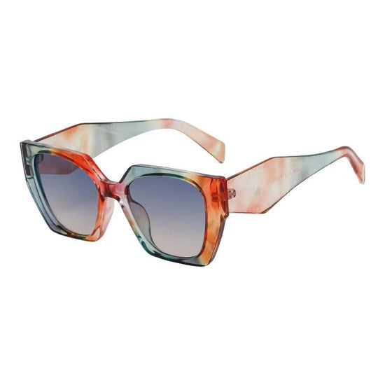 Bold Oversized Multicolor Gradient Sunglasses | UV400 Designer Fashion Shades