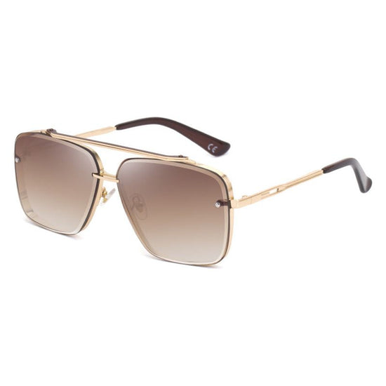 Gold Square Sunglasses,Fashionable Men&