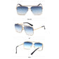 Gredual Blue Square Sunglasses,Fashionable Men&