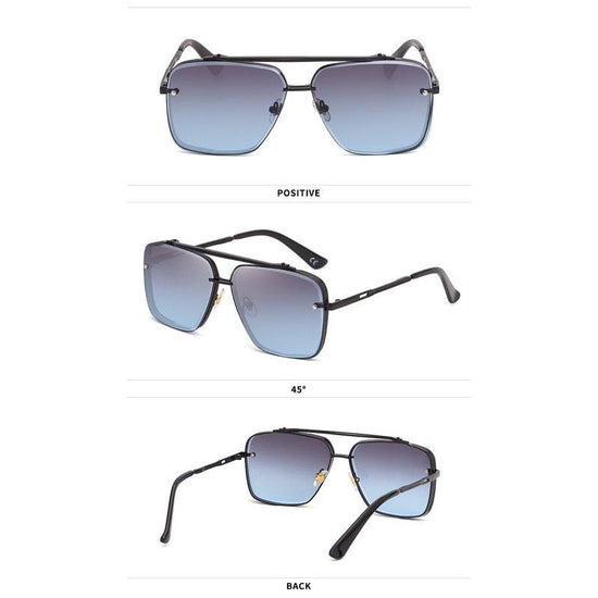 Grey  Blue Sunglasses,Fashionable Men&