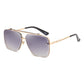 Gold Double  Grey Square Sunglasses,Fashionable Men&