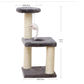 Cat Tree with Two Platforms, Scratching Posts, and Hanging Mouse Toy