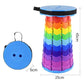 Rainbow Telescopic Stool - Collapsible, Portable, Foldable, and Adjustable Compact Chair (blue-Top)