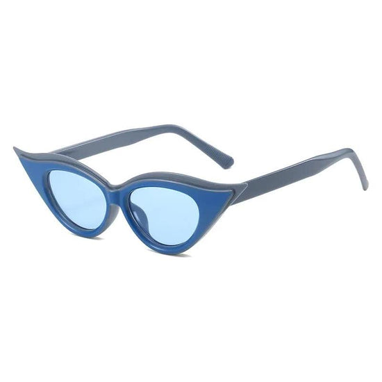 Retro Cat-Eye Sunglasses - Stylish Blue Vintage Frames for Women