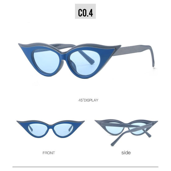 Retro Cat-Eye Sunglasses - Stylish Blue Vintage Frames for Women