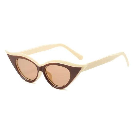 Retro Cat-Eye Sunglasses - Stylish Apricot Vintage Frames for Women