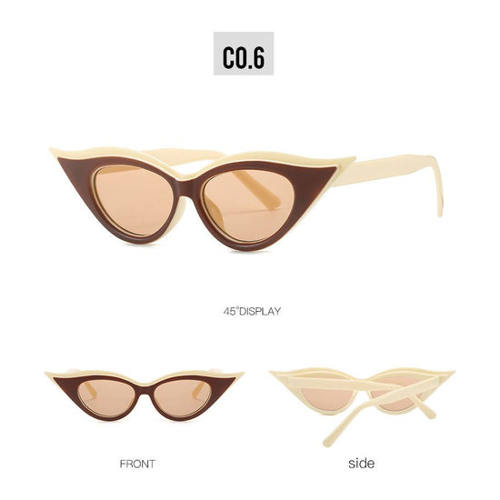 Retro Cat-Eye Sunglasses - Stylish Apricot Vintage Frames for Women