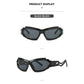 Futuristic Sports Wrap Man Sunglasses - Bold Black Frames with UV Protection