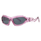 Futuristic Sports Wrap Man Sunglasses - Bold Purple Frames with UV Protection