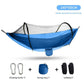 Outdoor Camping Hammock with Mosquito Net - 240x100cm Lightweight Portable Hammock Single Blue