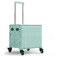 Foldable Rolling Storage Cart with Telescopic Handle - Large Capacity, Portable Utility Box  45L Green