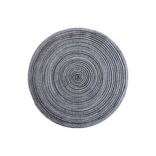 Round Woven Placemats -Colorful Braided Table Mats for Dining & Home Decor 30cm 10pcs grey